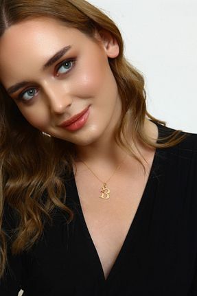 گردنبند نقره طلائی زنانه 925 عیار Tasarlatak - کد 113925311