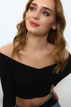 گردنبند نقره طلائی زنانه 925 عیار Tasarlatak - کد 116674246