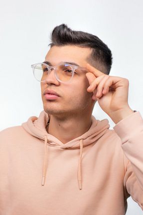 عینک محافظ نور آبی سفید زنانه کریستال B-Block - کد 250137110