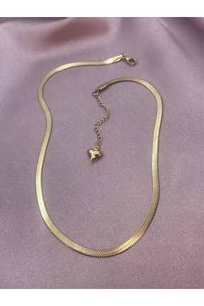 گردنبند استیل ( فولاد ) طلائی زنانه استیل ضد زنگ Quella Takı - کد 261121396
