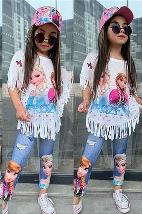 ست بالاتنه و پائین تنه صورتی بچه گانه بافتنی ABİYEKİDS - کد 261775754