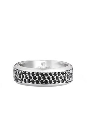 انگشتر نقره سفید مردانه زیرکن ATOLYESTONE - کد 6931737