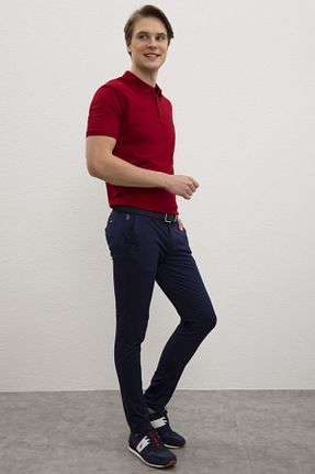 شلوار سرمه ای مردانه پنبه - الاستین U.S. Polo Assn. - کد 261073894