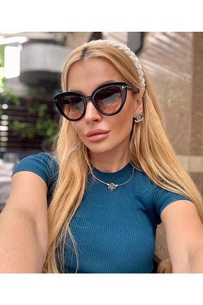 عینک آفتابی رنگی زنانه UV400 Tom Ford - کد 362051445