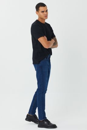 شلوار جین آبی مردانه پاچه تنگ اسلیم استاندارد کد 55404691