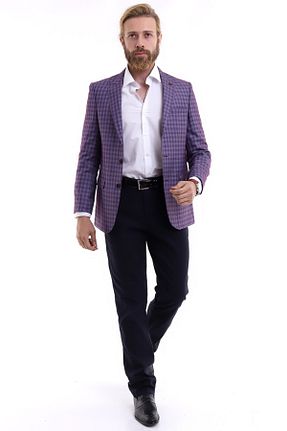 کت سایز بزرگ زرشکی مردانه پارچه Presto - کد 262678234