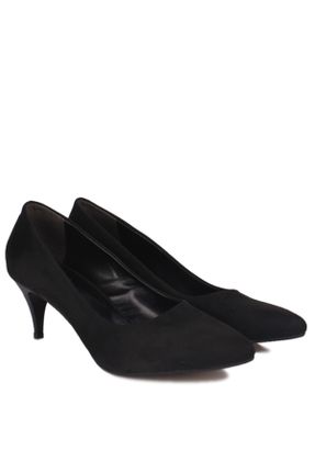 کفش پاشنه بلند کلاسیک مشکی زنانه چرم طبیعی پاشنه پلت فرم پاشنه کوتاه ( 4 - 1 cm ) کد 262710845