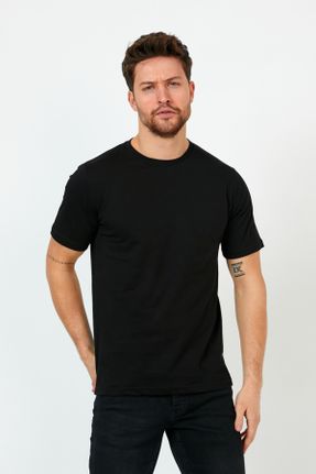 تی شرت مردانه یقه گرد رگولار پنبه (نخی) 5