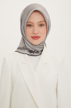 روسری صورتی کرپ ساتن ابریشم Armine - کد 263269321