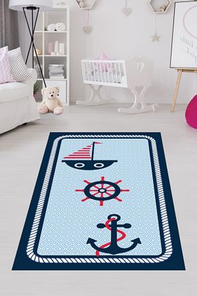 فرش بچه گانه آبی پنبه ای Pelangi - کد 263353375