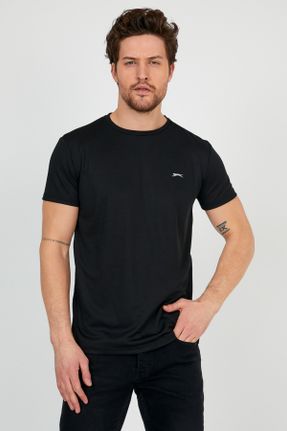 تی شرت مشکی مردانه پلی استر رگولار یقه گرد تکی کد 263562868