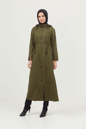 مانتو بلند حجاب خاکی زنانه Setrms - کد 264164560