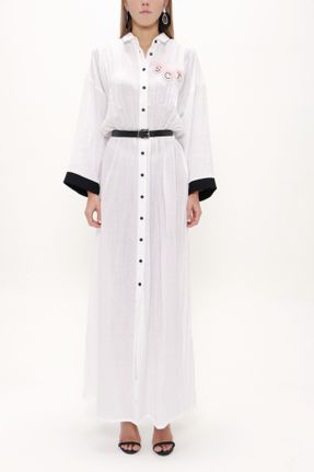 لباس سفید زنانه بافتنی آستین-بلند کد 165911815