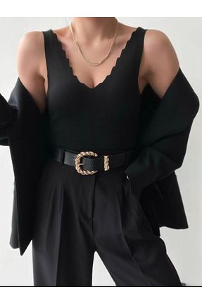 بلوز مشکی زنانه ساده BE CHİC - کد 241430560