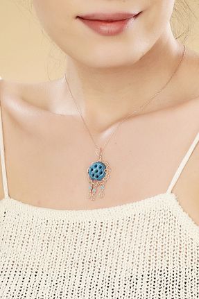 گردنبند نقره صورتی زنانه 925 عیار Doğan Silver - کد 57133397