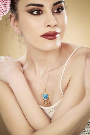 گردنبند نقره طلائی زنانه 925 عیار Doğan Silver - کد 57135456