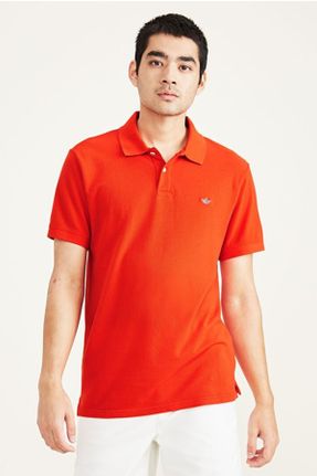 تی شرت نارنجی مردانه یقه پولو کد 263299192