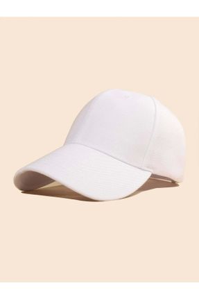 کلاه سفید زنانه پنبه (نخی) کد 265660231