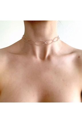 گردنبند جواهر صورتی زنانه چرم LeylanTakı - کد 265801718