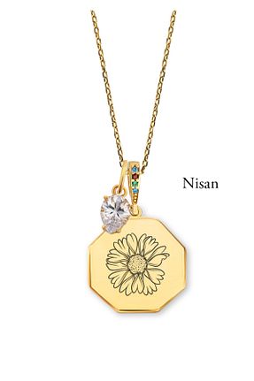 گردنبند نقره طلائی زنانه 18 عیار Tasarlatak - کد 144612277