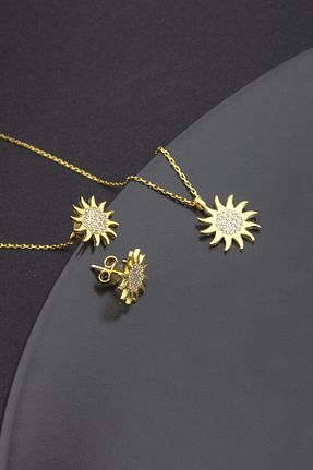 ست نقره طلائی زنانه زیرکن Miavi Silver - کد 153467022
