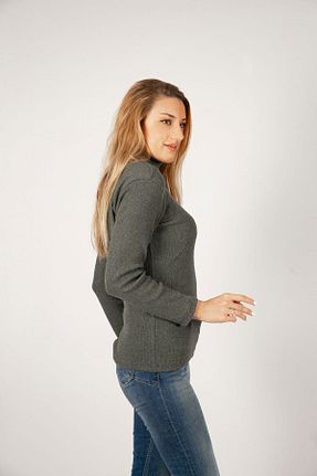 پلیور خاکی زنانه ساده TRENDEYG - کد 56889551