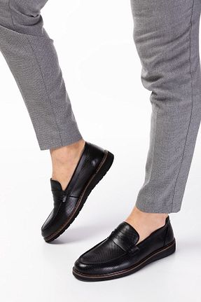 کفش کلاسیک مشکی مردانه چرم خالص maximoda - کد 265777849