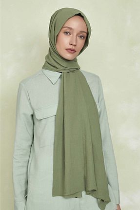 شال سبز زنانه پنبه ای KALİLA - کد 75209335