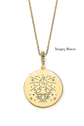 گردنبند نقره طلائی زنانه 925 عیار Tasarlatak - کد 45759651