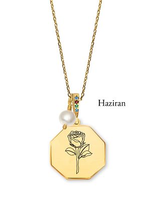 گردنبند نقره طلائی زنانه 18 عیار Tasarlatak - کد 144494692