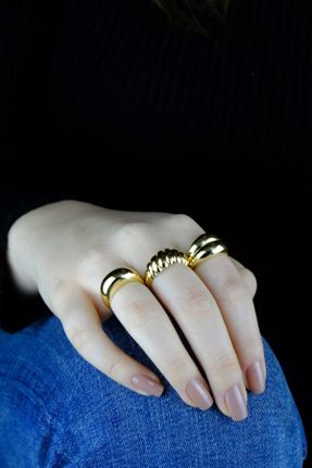 انگشتر جواهر طلائی زنانه روکش طلا کد 81370909