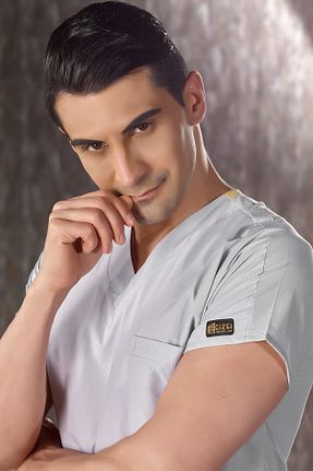 ست بالاتنه و پائین تنه طوسی زنانه بافتنی ÇİZGİ MEDİKAL - کد 265989104