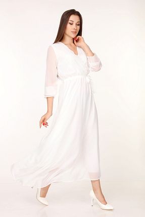 لباس سفید زنانه بافتنی Neşeli Butik - کد 118180669