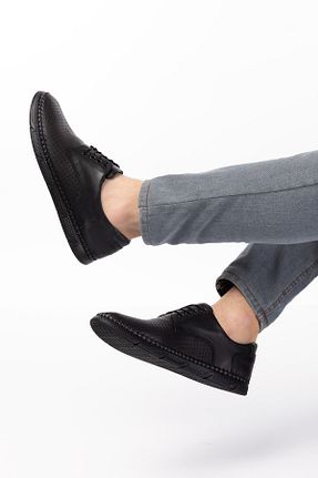 کفش کلاسیک مشکی مردانه چرم خالص maximoda - کد 266138072
