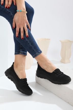 کفش کژوال مشکی زنانه پارچه نساجی پاشنه کوتاه ( 4 - 1 cm ) پاشنه ساده کد 266280736