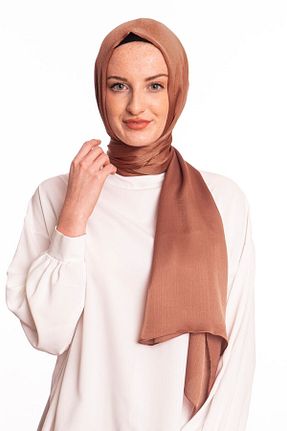 شال قهوه ای زنانه شیفون Helya - کد 266453628