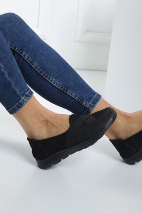 کفش کژوال مشکی زنانه پارچه نساجی پاشنه کوتاه ( 4 - 1 cm ) پاشنه ساده کد 266459207