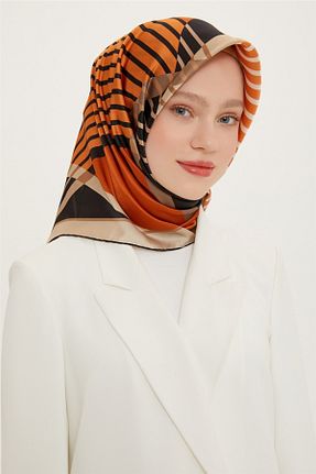 روسری رنگی کرپ ساتن ابریشم Armine - کد 266894602
