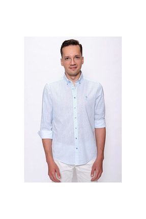 پیراهن آبی مردانه اسلیم فیت U.S. Polo Assn. - کد 267134268