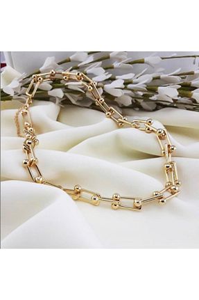 گردنبند جواهر زنانه برنجی QUEEN AKSESUAR - کد 49898690