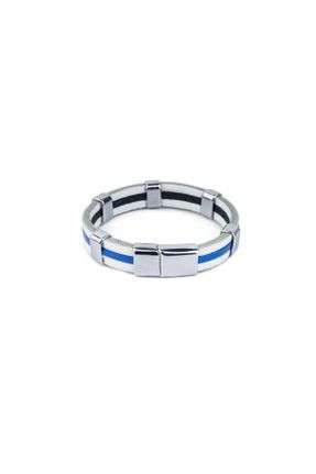 دستبند جواهر آبی زنانه چرم طبیعی کد 120383377
