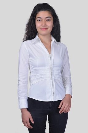 بلوز سفید زنانه ساده Sude - کد 266356042