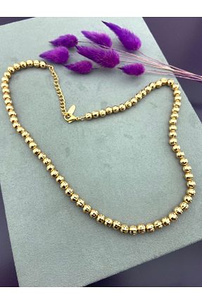 گردنبند استیل ( فولاد ) طلائی زنانه استیل (فولاد) Lütfiş ACCESSORİES - کد 266427512