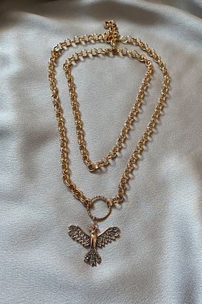 گردنبند جواهر طلائی زنانه زیرکن Liveyn Design - کد 266702241