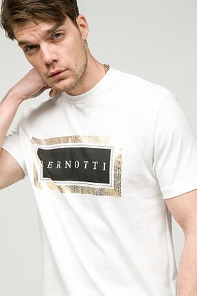 تیشرت سفید مردانه رگولار BERNOTTİ79 - کد 266714800