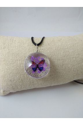 گردنبند جواهر بنفش زنانه چرم BalıkHediyelik - کد 267277271