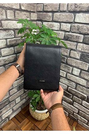 کیف پستچی مشکی زنانه چرم خالص GUARD - کد 700933003
