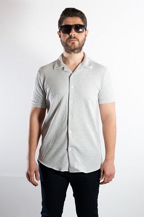 پیراهن طوسی مردانه اسلیم فیت human wear - کد 266088012