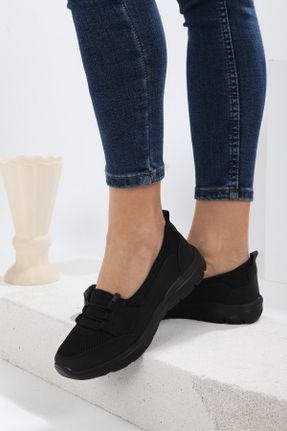 کفش کژوال مشکی زنانه پارچه نساجی پاشنه کوتاه ( 4 - 1 cm ) پاشنه ساده کد 266280736