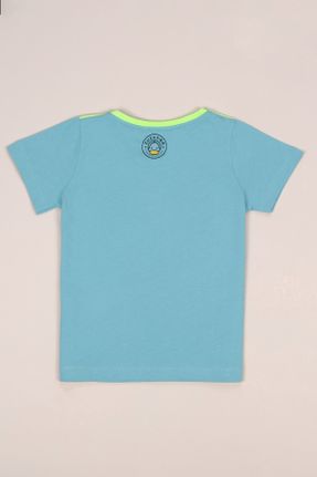 تی شرت سبز بچه گانه رگولار یقه گرد طراحی کد 243966297